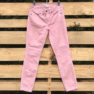 Pink corduroy skinny jeans